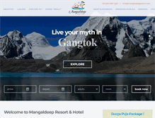 Tablet Screenshot of mangaldeepresort.com